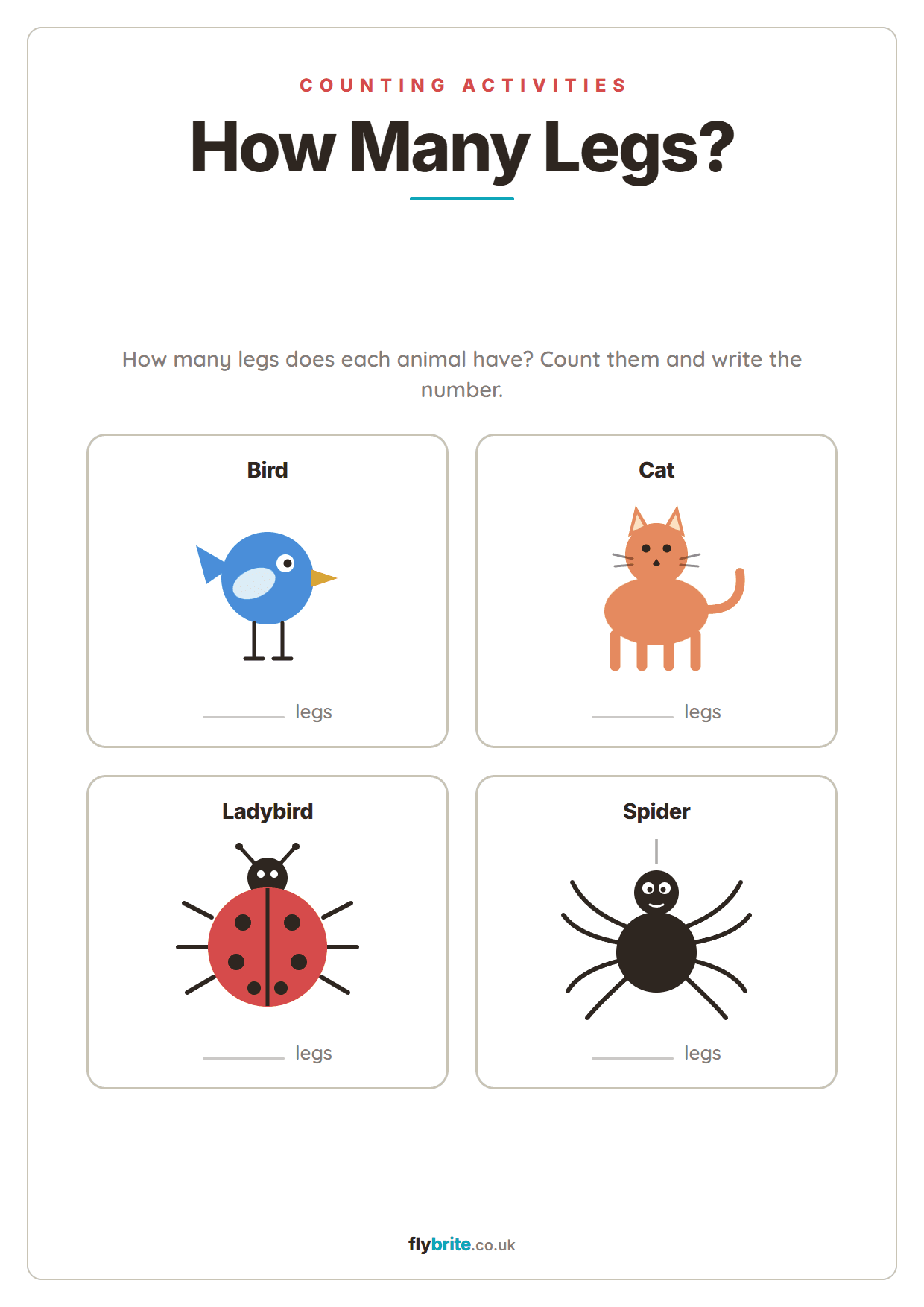 How Many Legs? printable preview