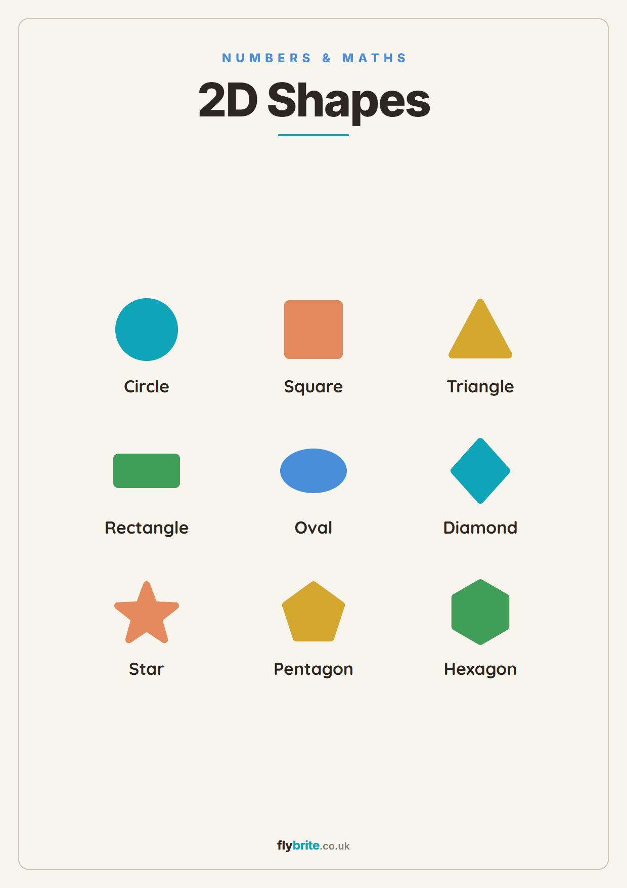 2D Shapes printable preview