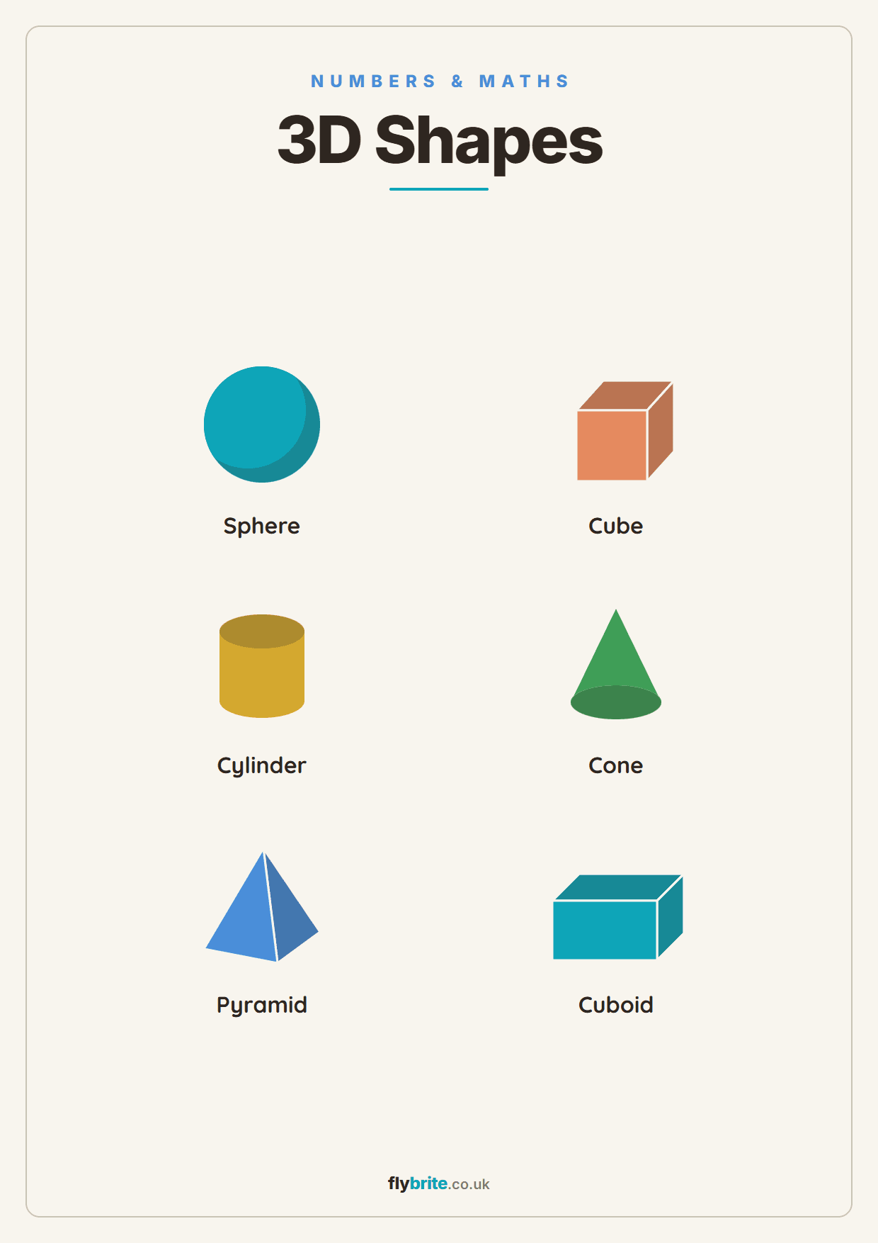 3D Shapes printable preview