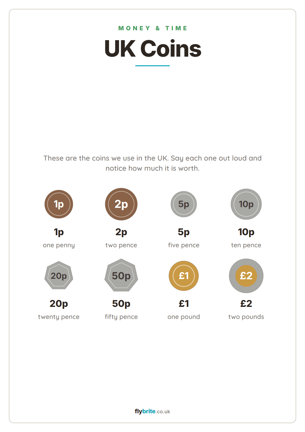 UK Coins printable preview