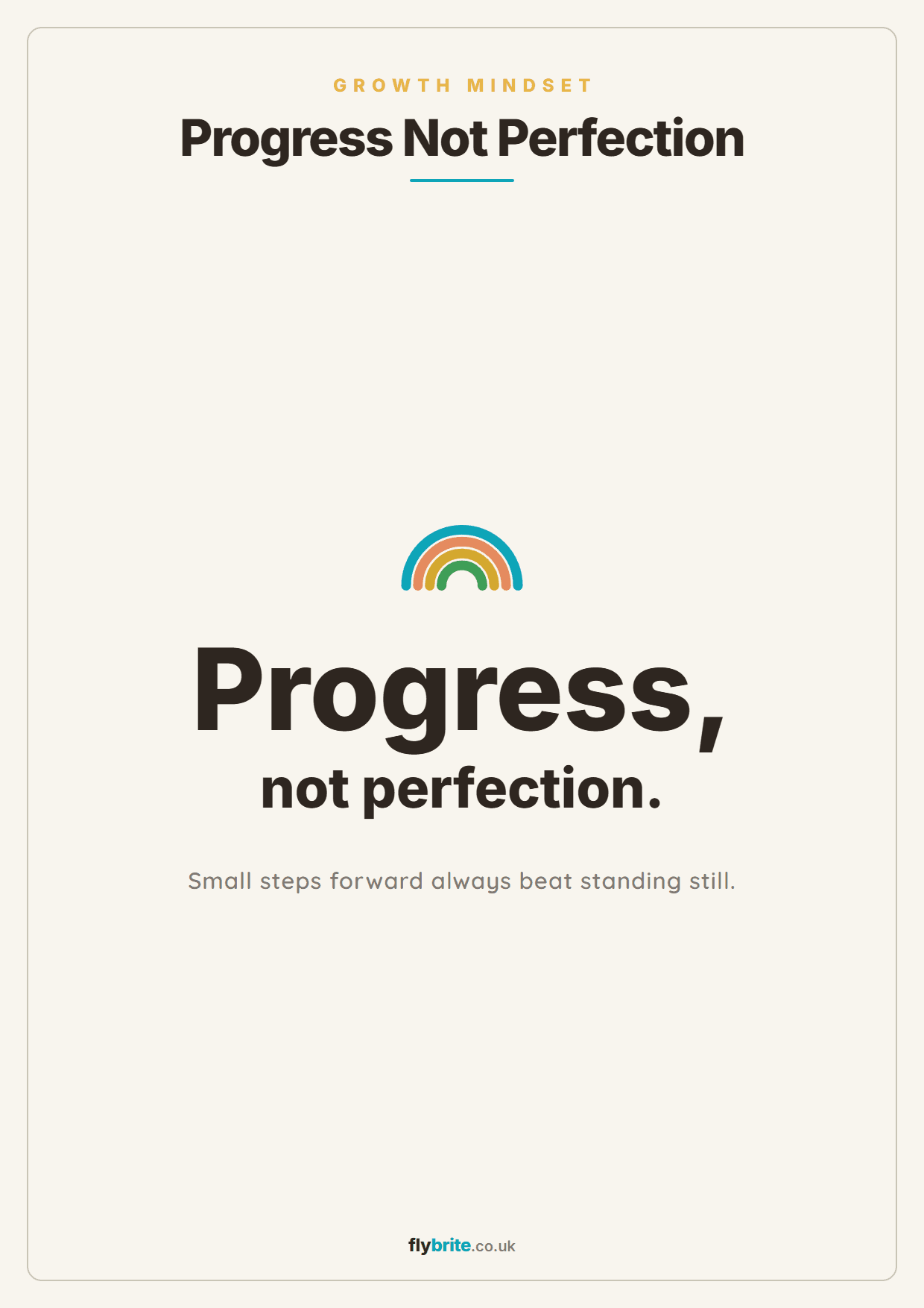 Progress Not Perfection printable preview
