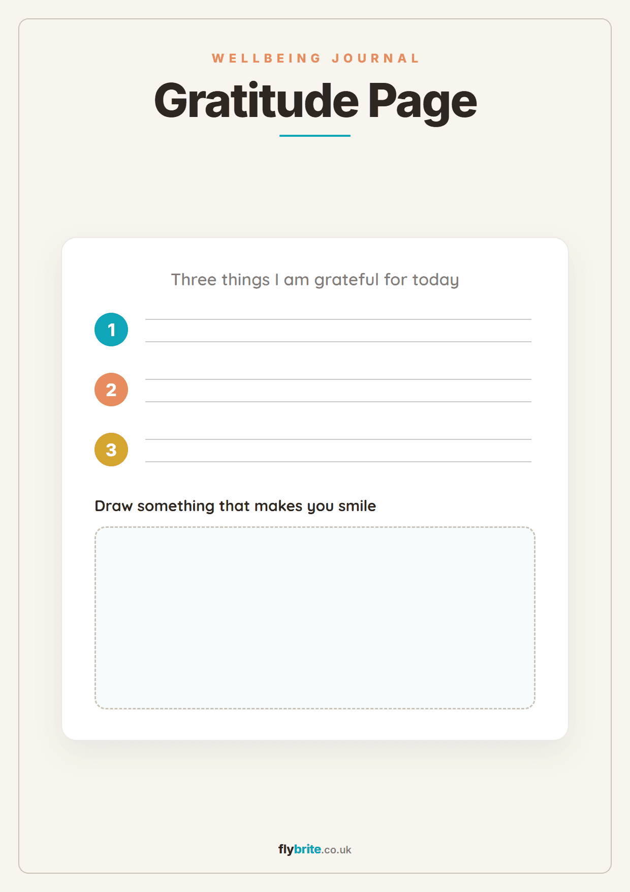 Gratitude Page printable preview