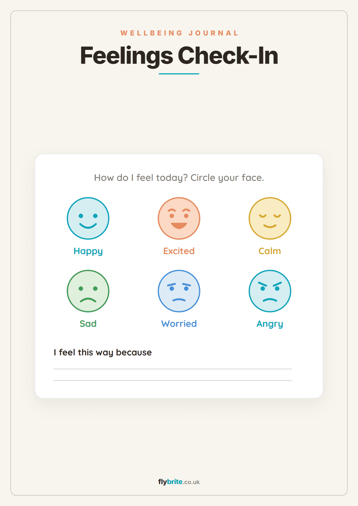 Feelings Check-In printable preview