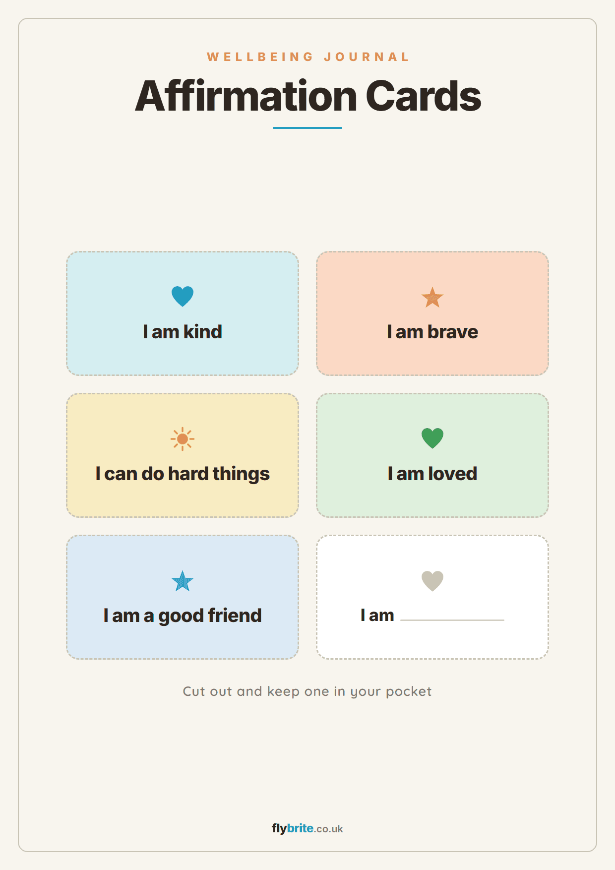 Affirmation Cards printable preview