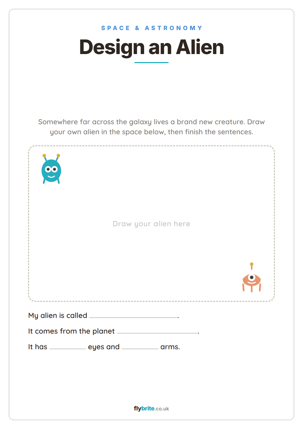 Design an Alien printable preview