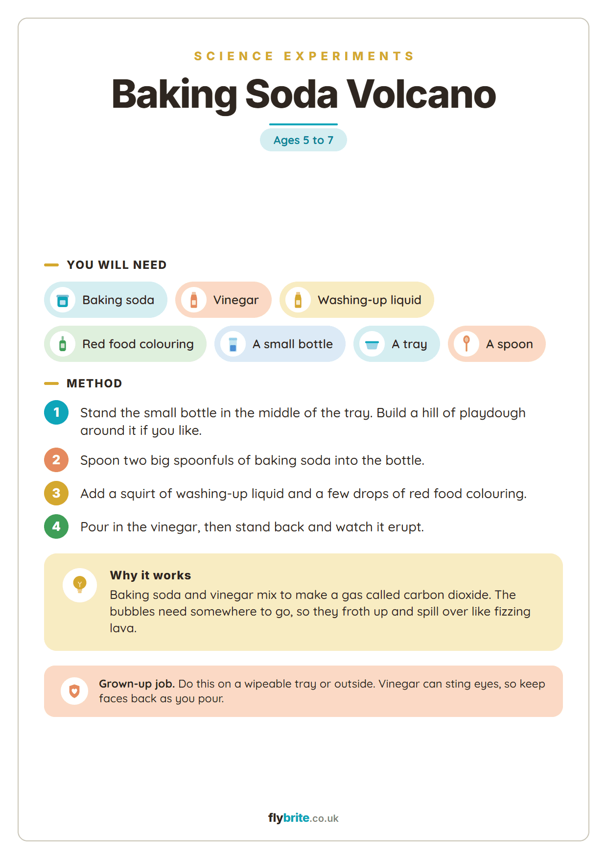 Baking Soda Volcano printable preview