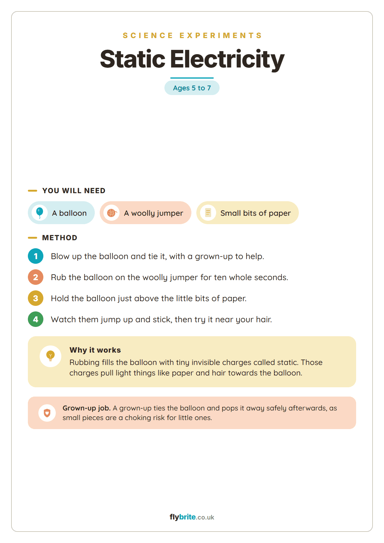 Static Electricity printable preview