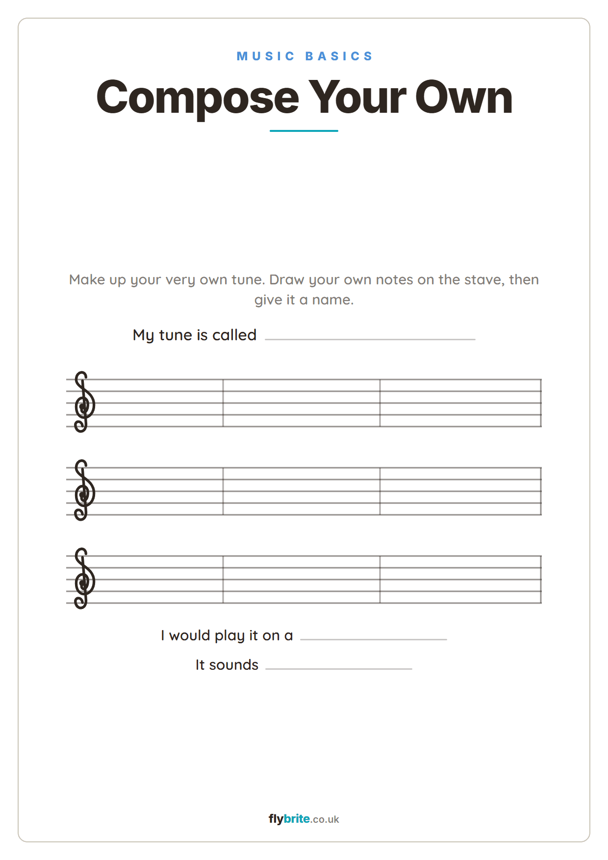 Compose Your Own printable preview