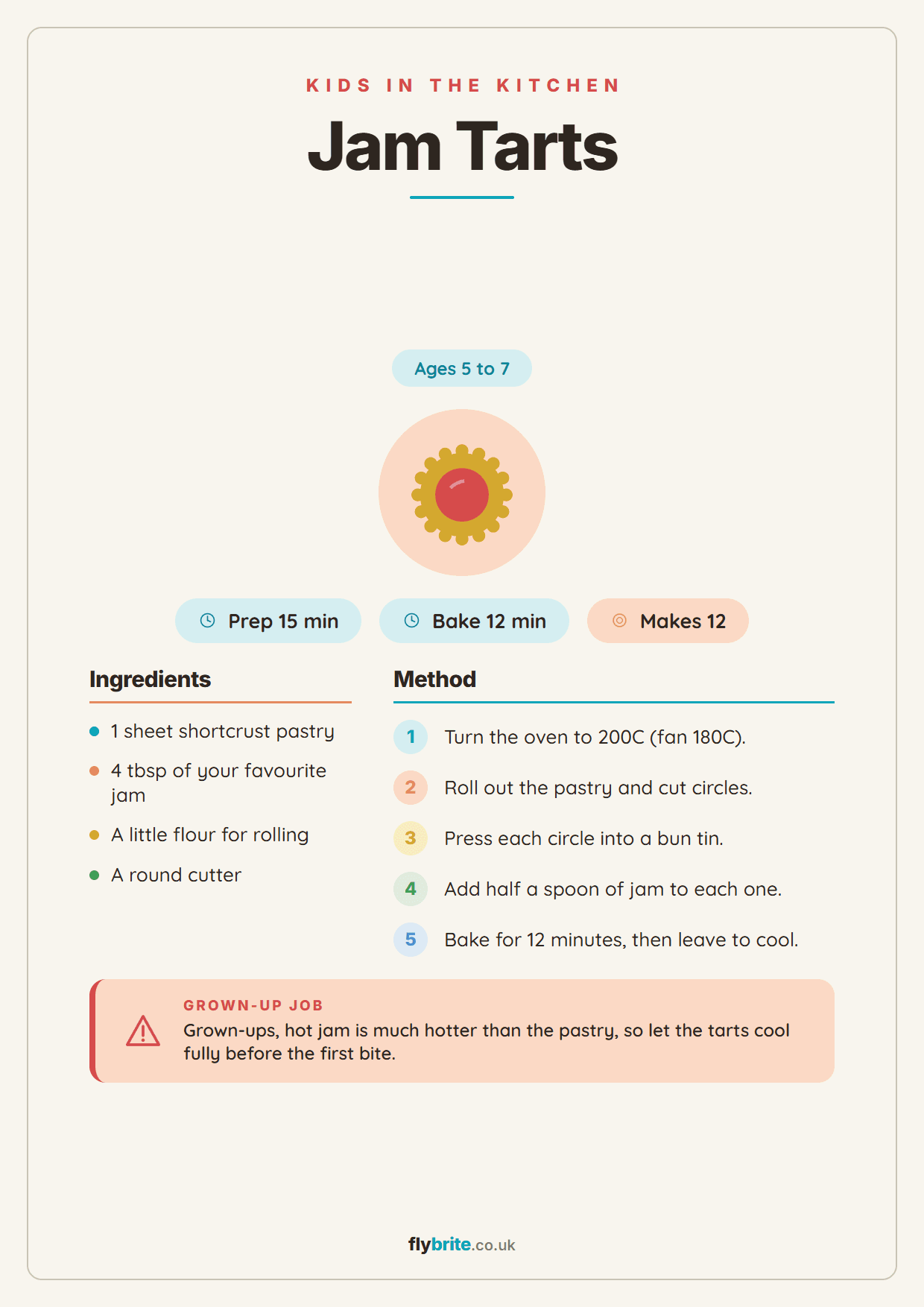 Jam Tarts printable preview