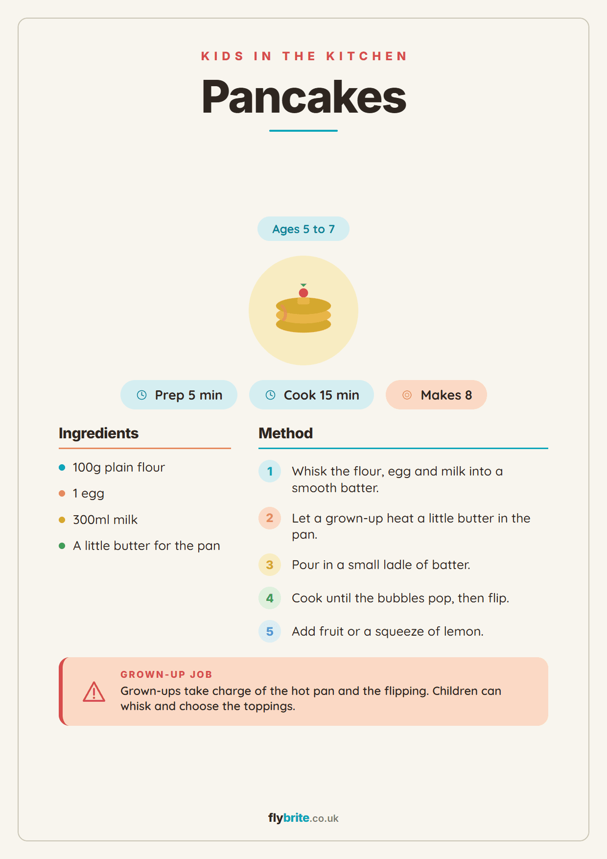 Pancakes printable preview