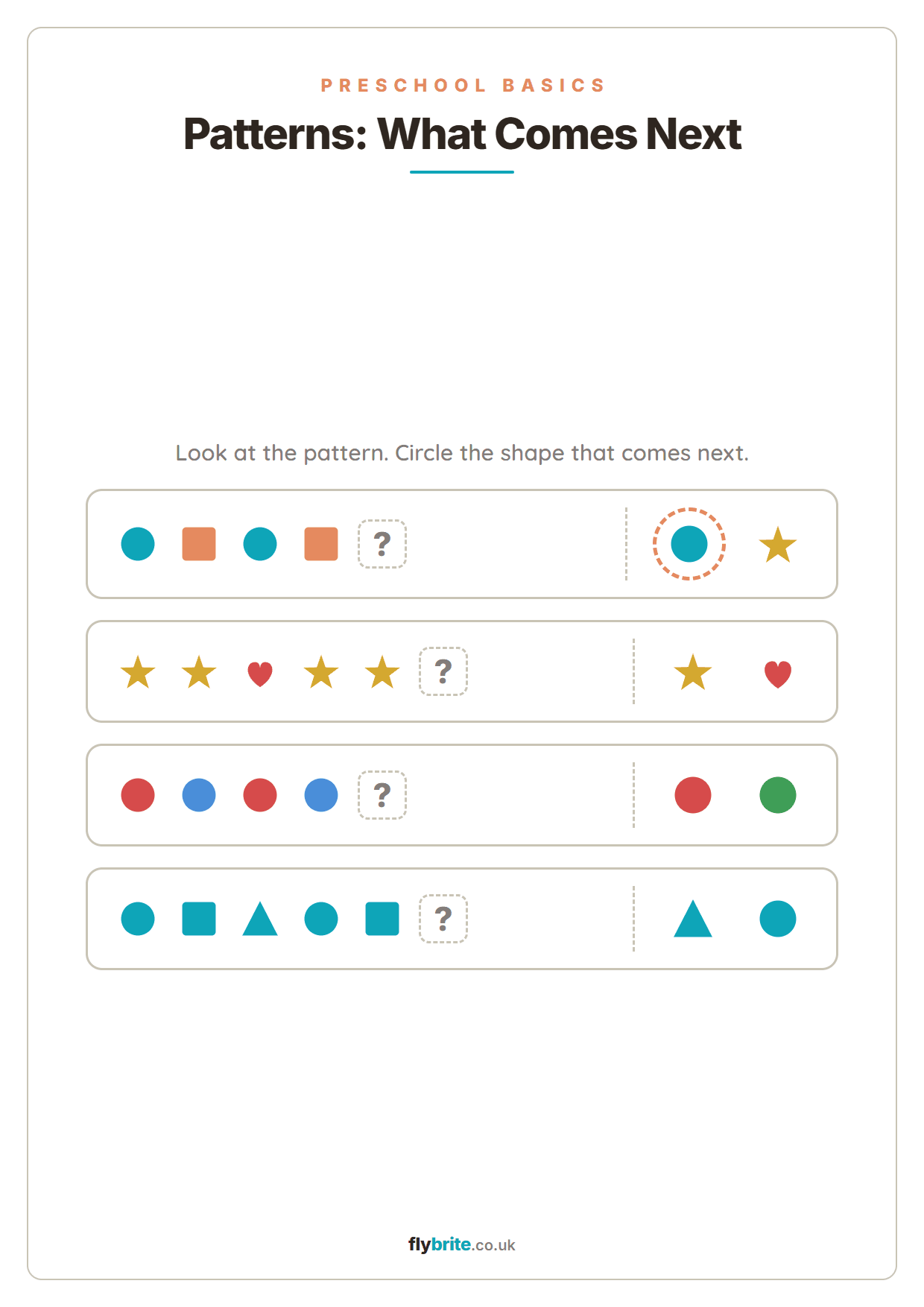 Patterns: What Comes Next printable preview