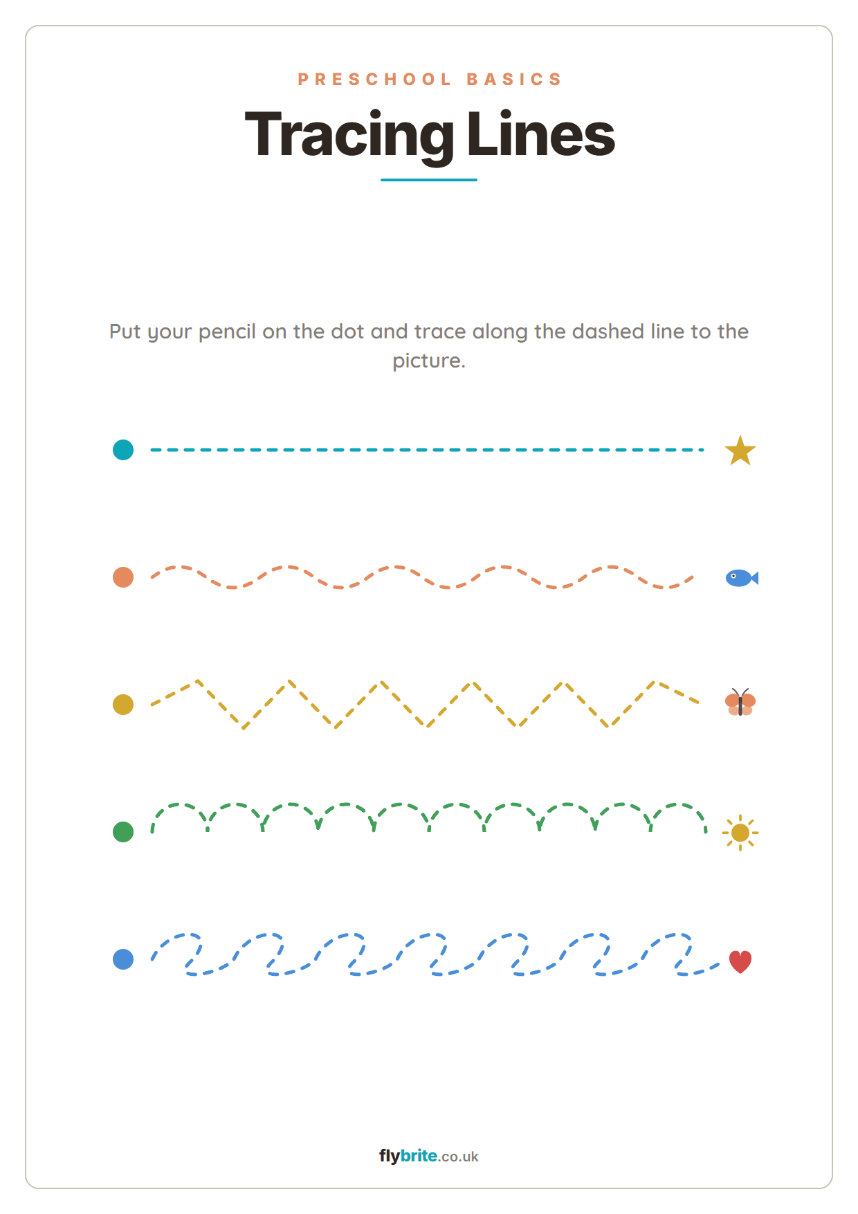 Tracing Lines printable preview