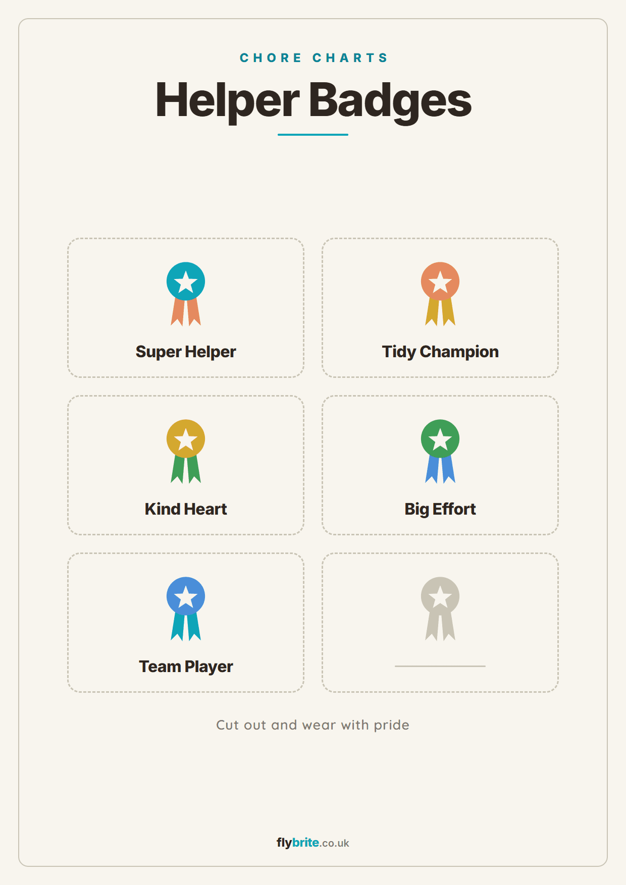 Helper Badges printable preview