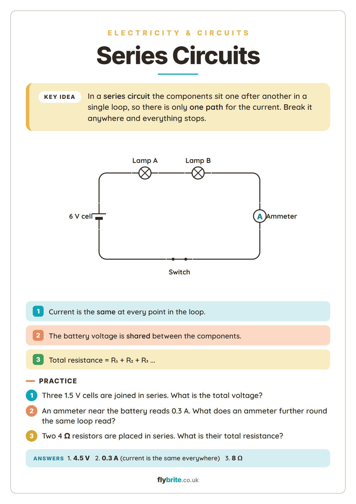 Series Circuits printable preview