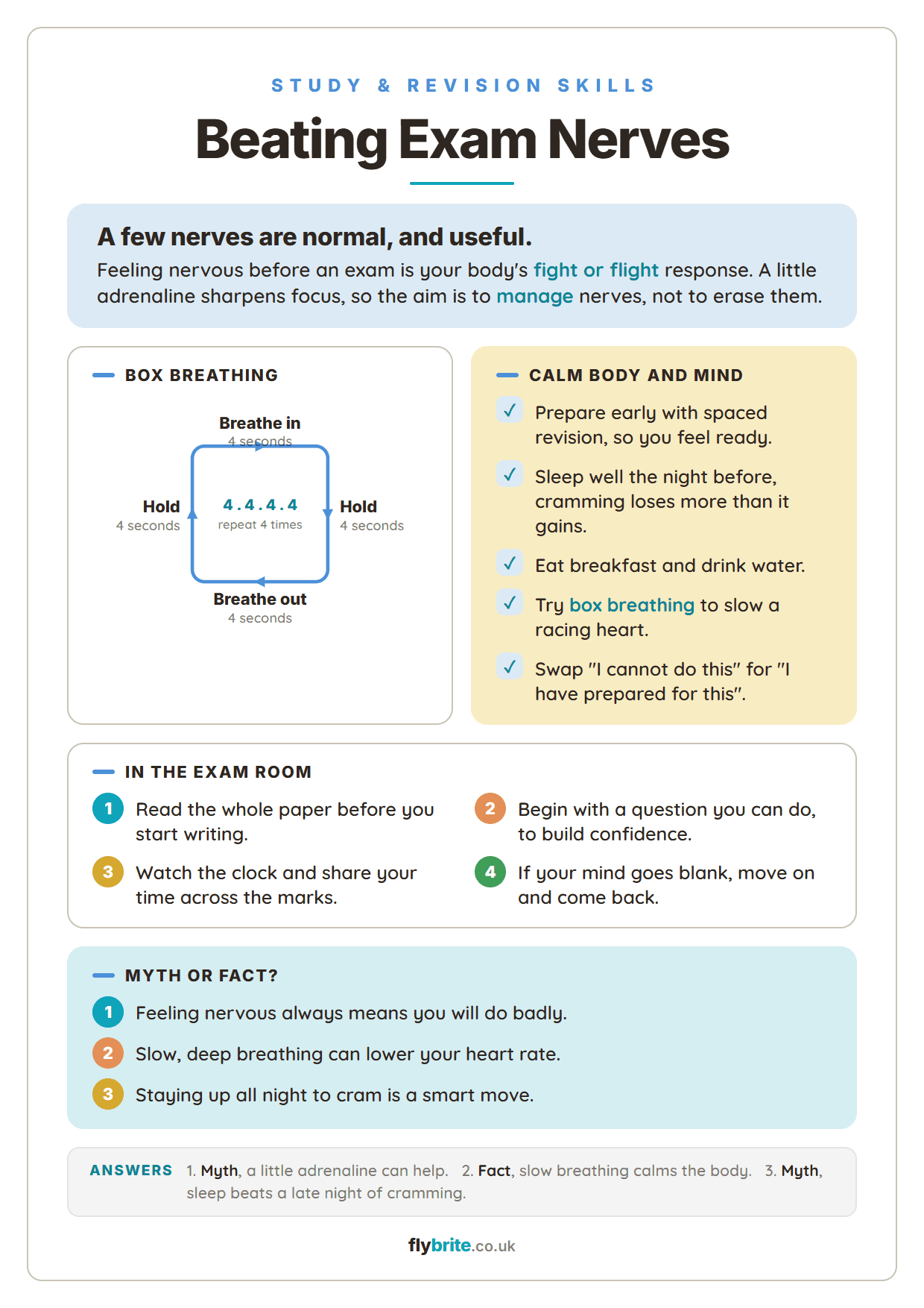 Beating Exam Nerves printable preview