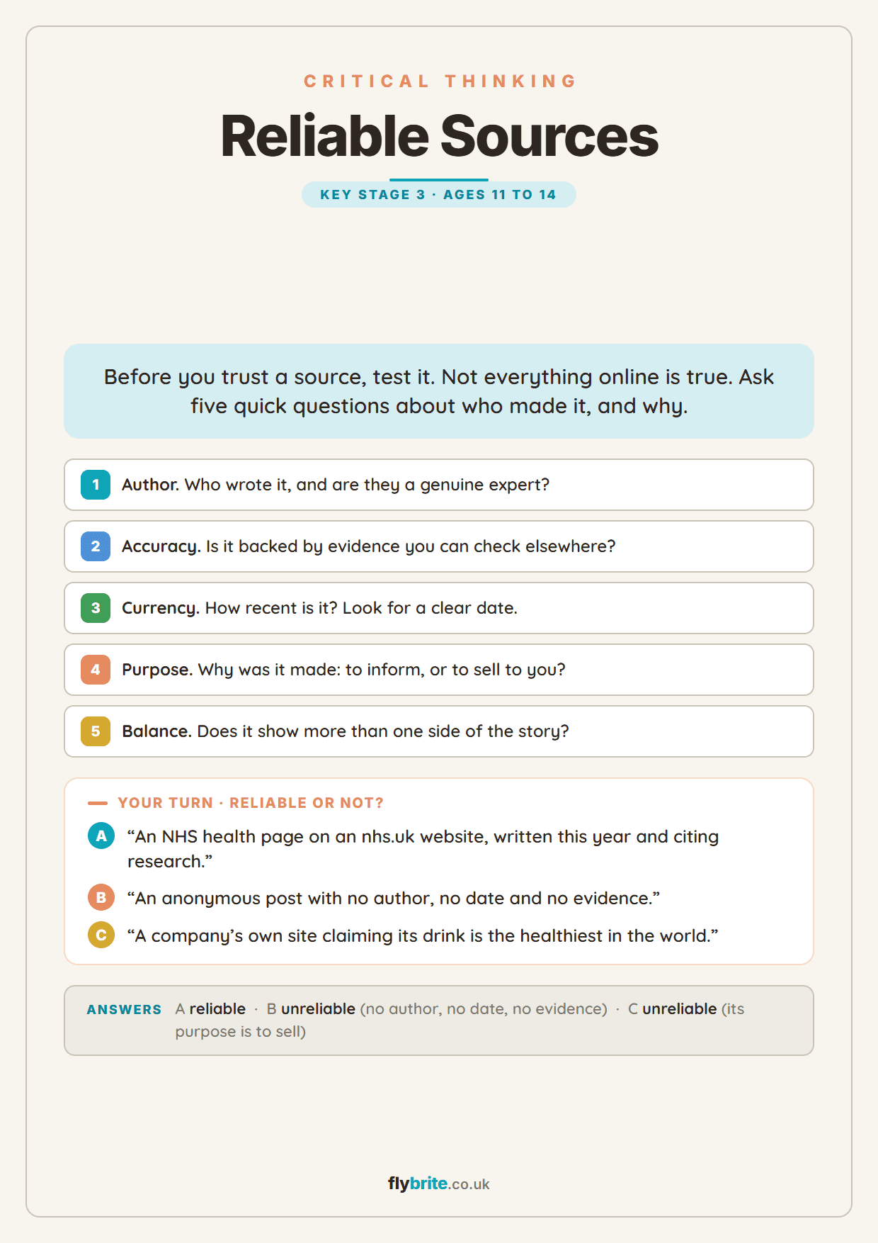 Reliable Sources printable preview