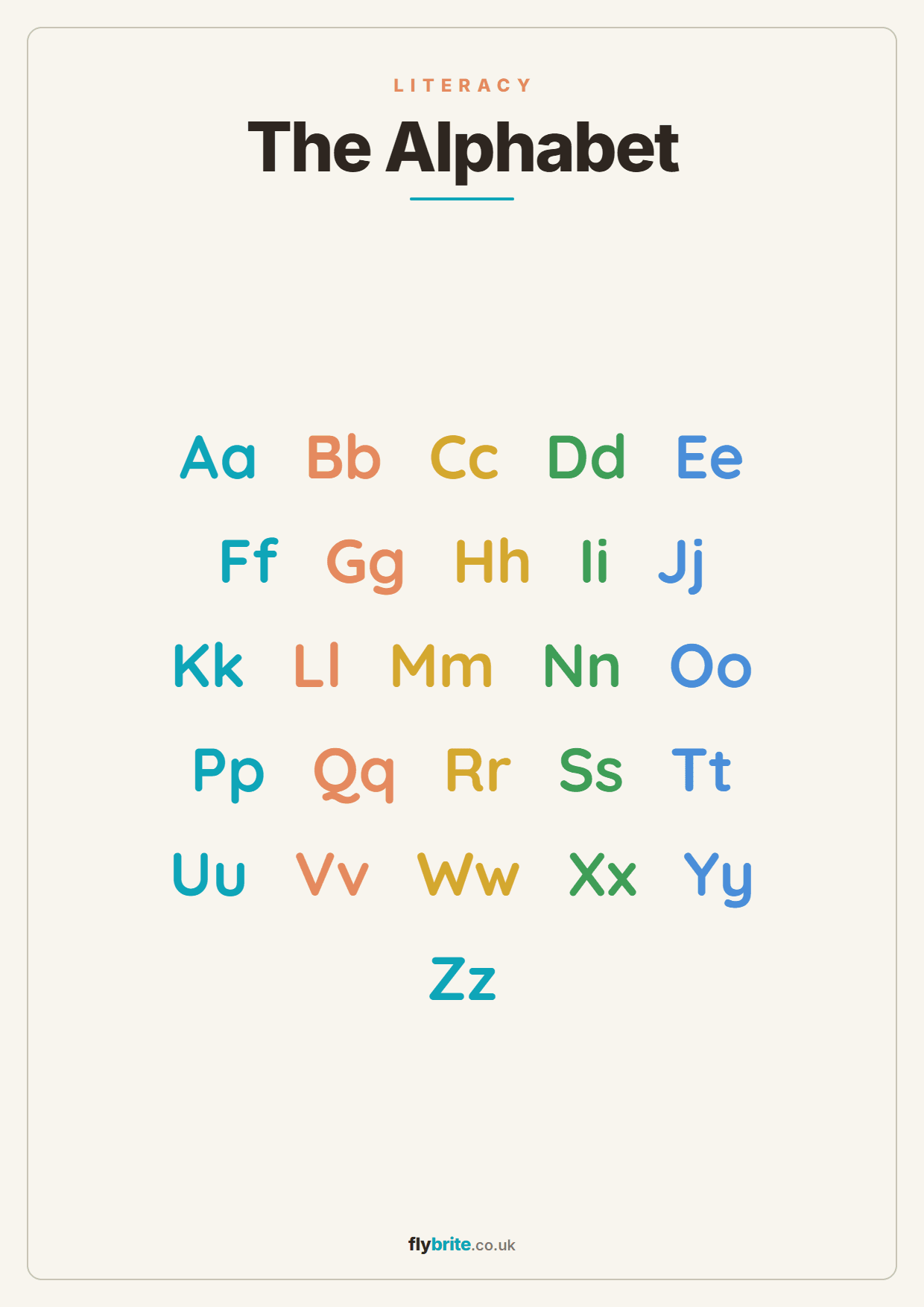 The Alphabet printable preview