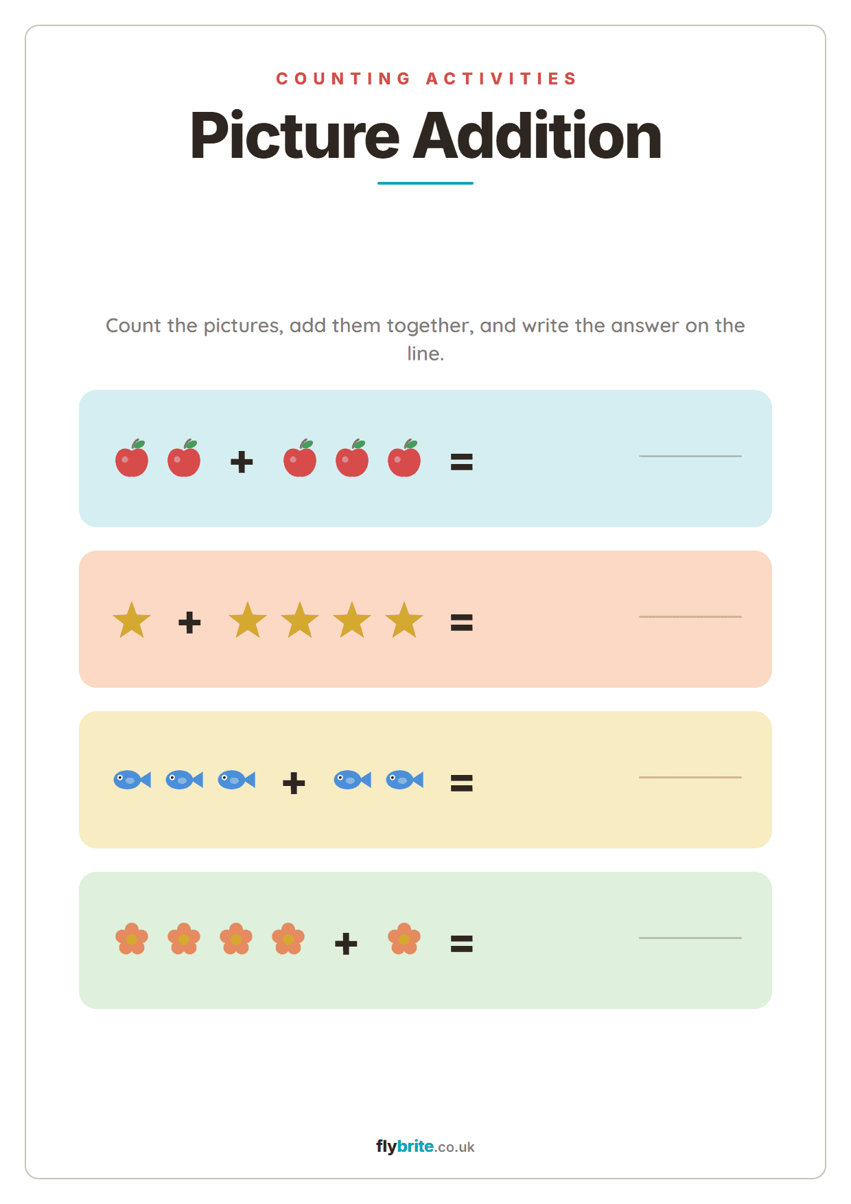 Picture Addition printable preview