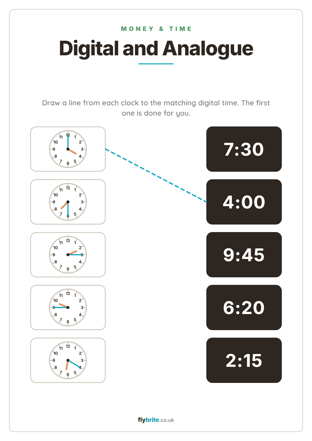 Digital and Analogue printable preview
