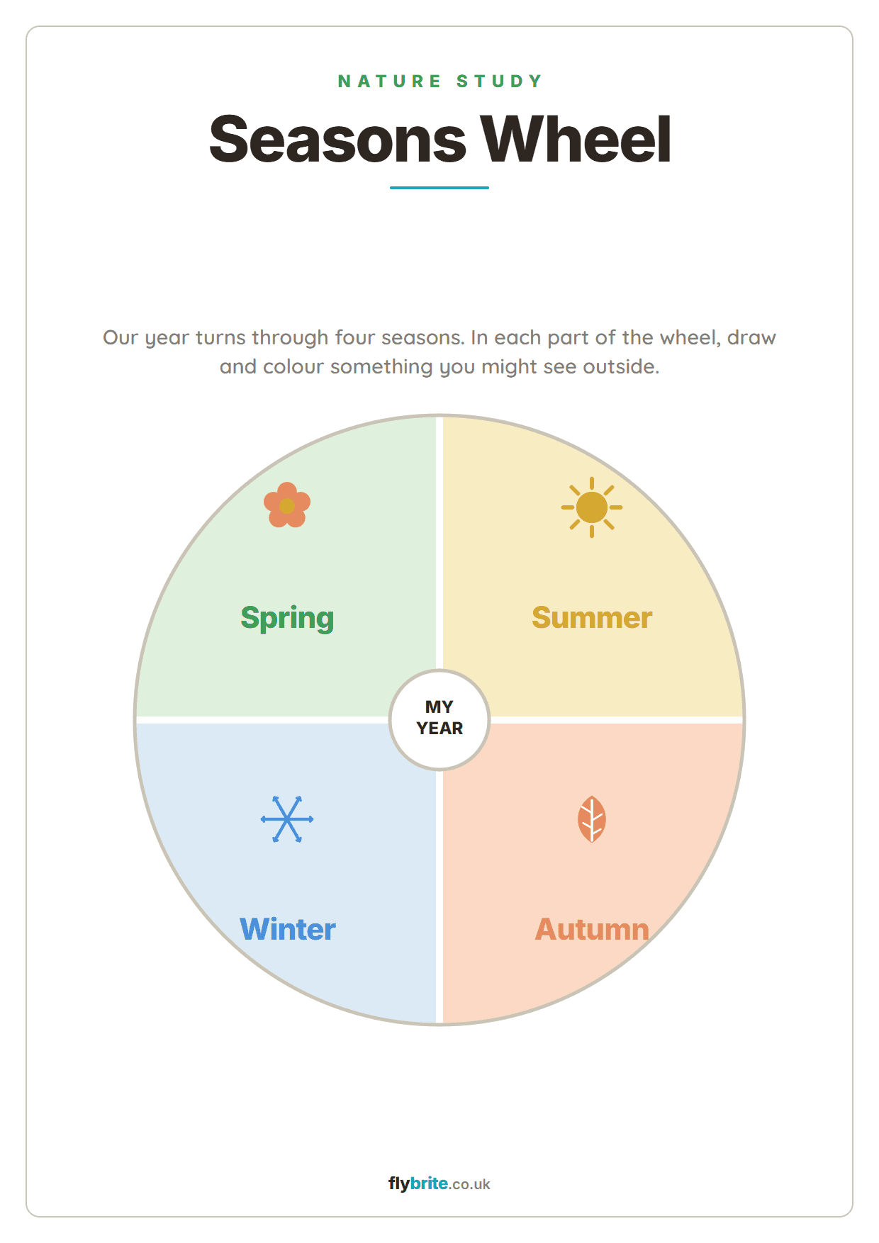 Seasons Wheel printable preview
