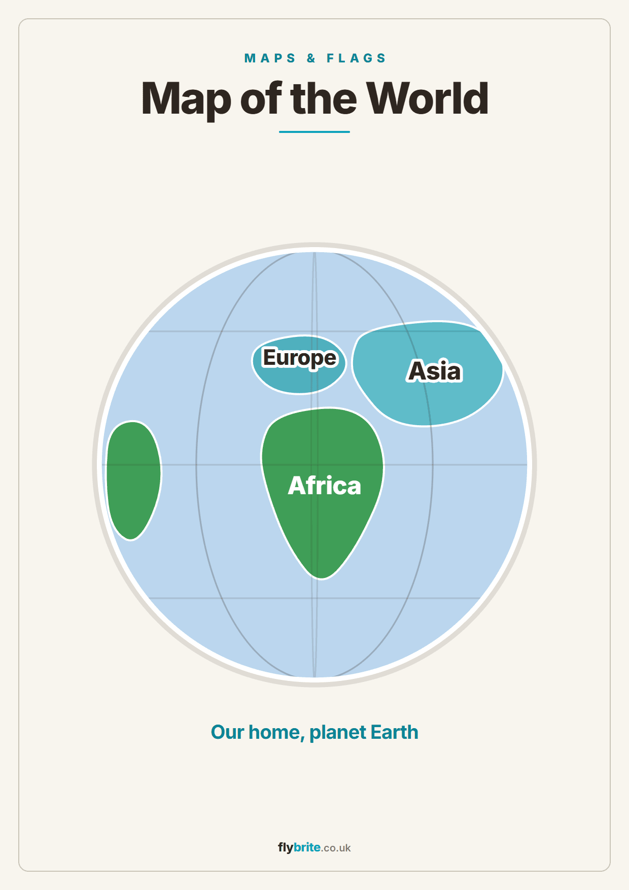 Map of the World printable preview