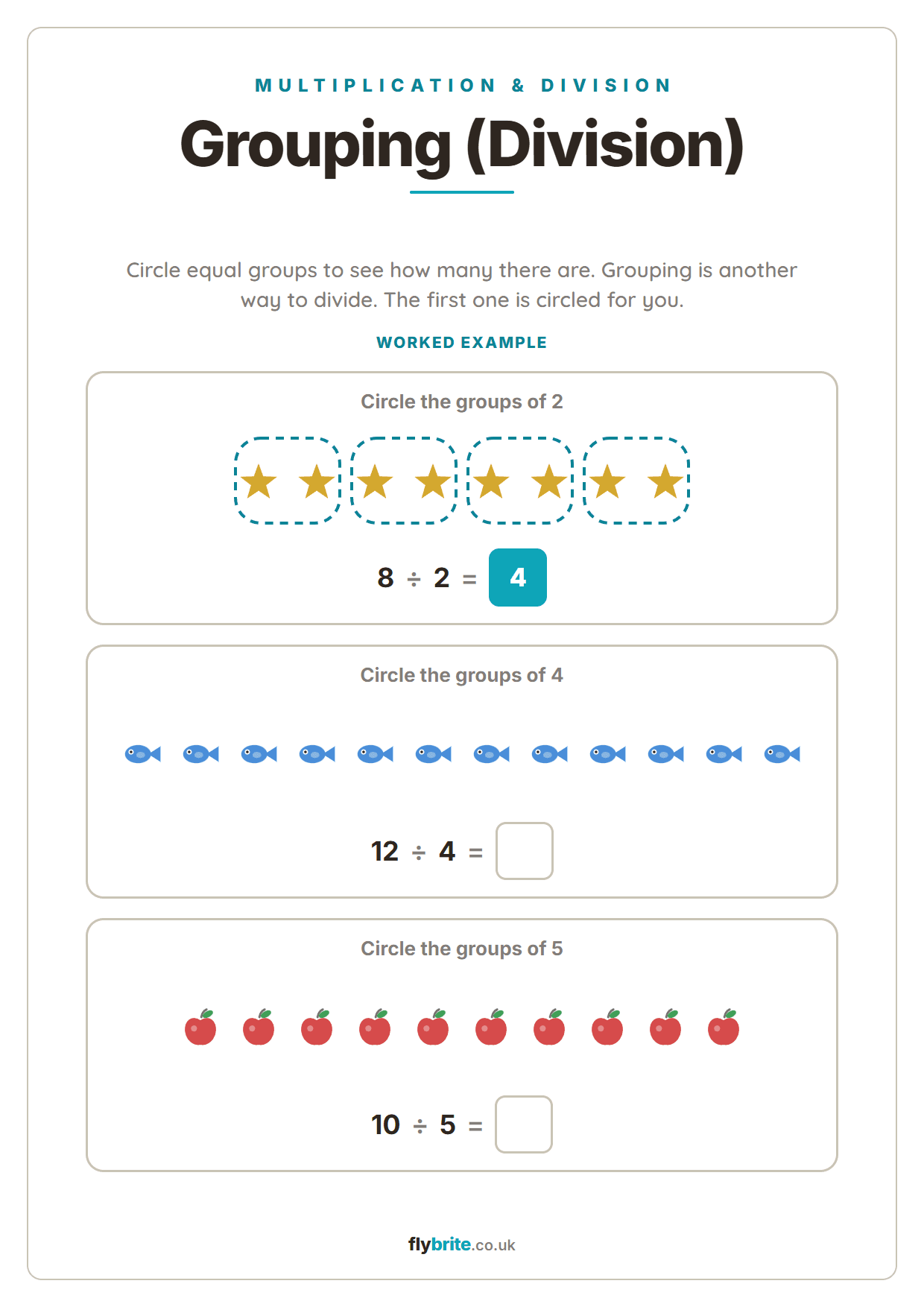 Grouping (Division) printable preview