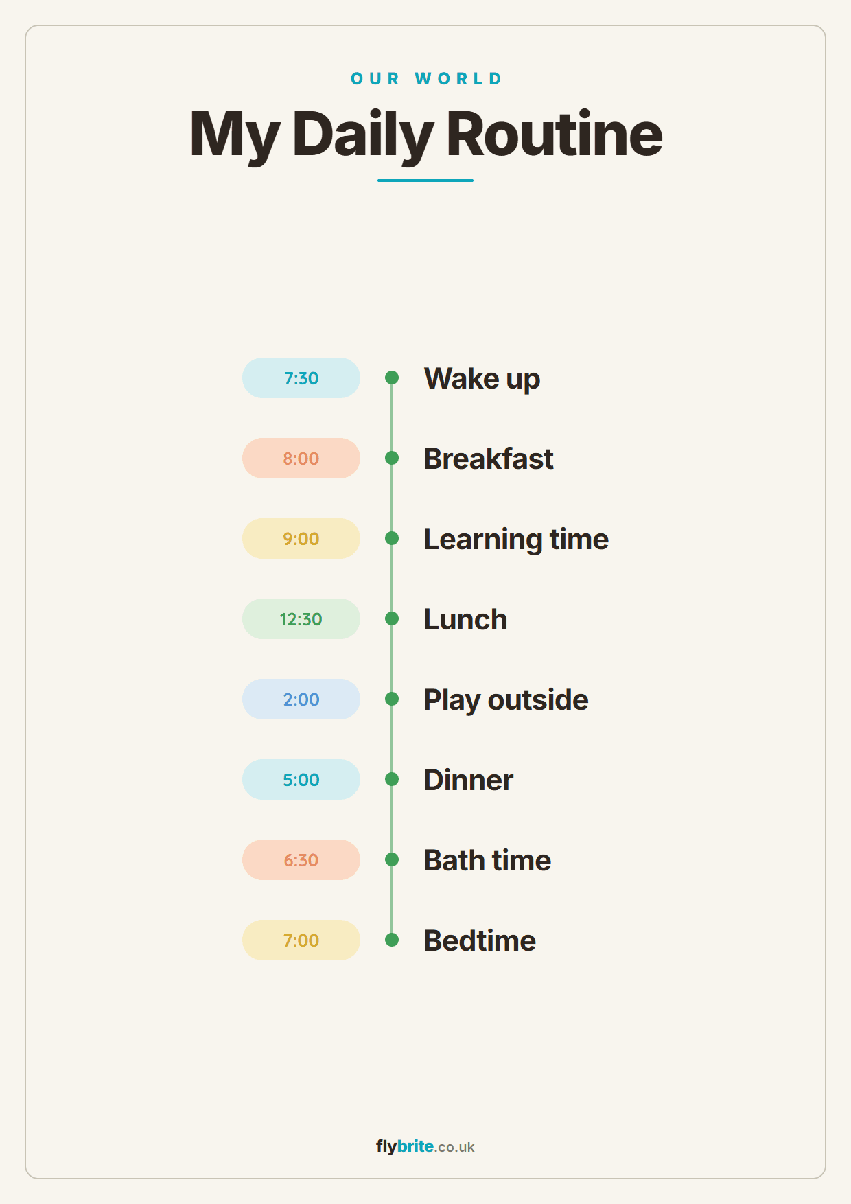 My Daily Routine printable preview