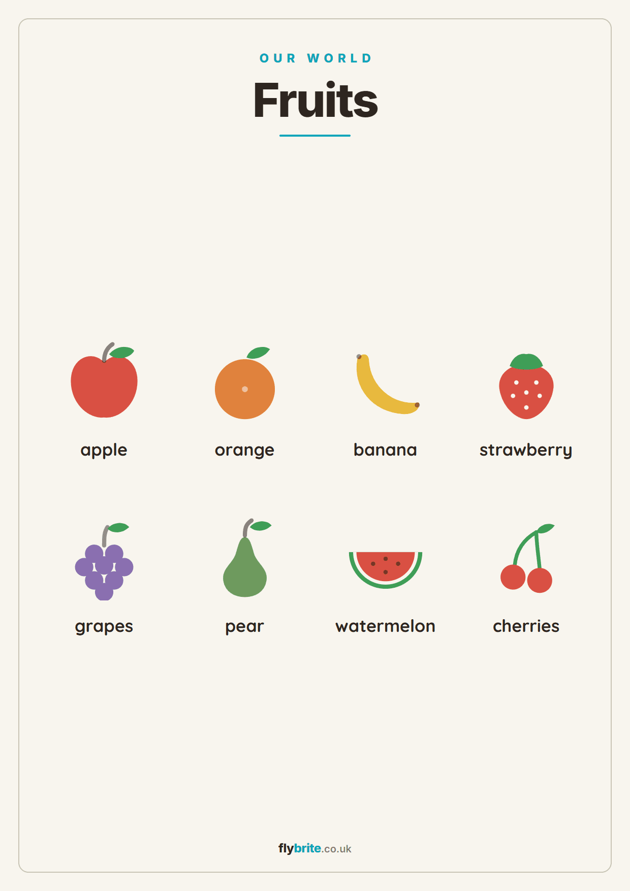 Fruits printable preview