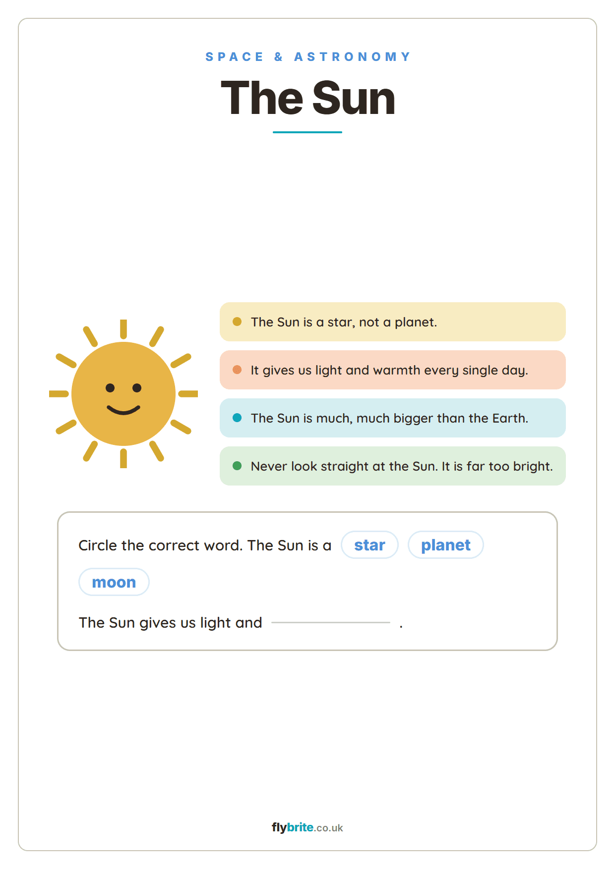 The Sun printable preview