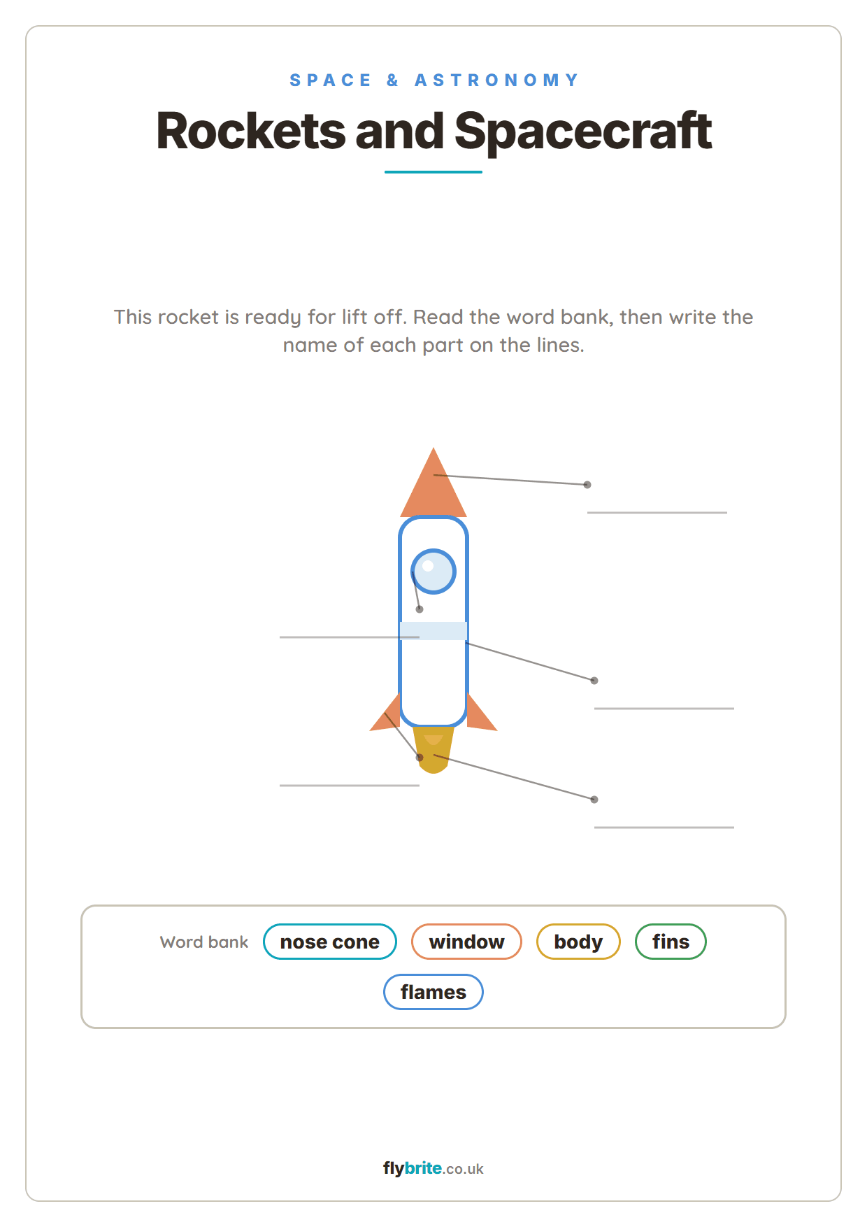 Rockets and Spacecraft printable preview