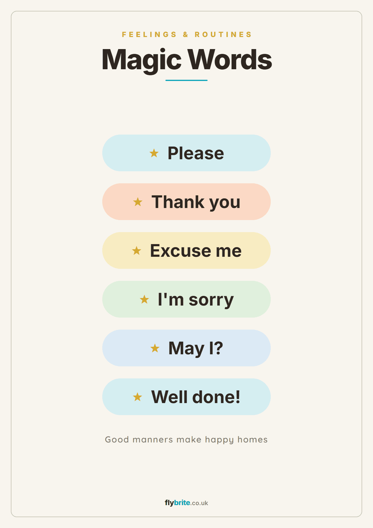Magic Words printable preview