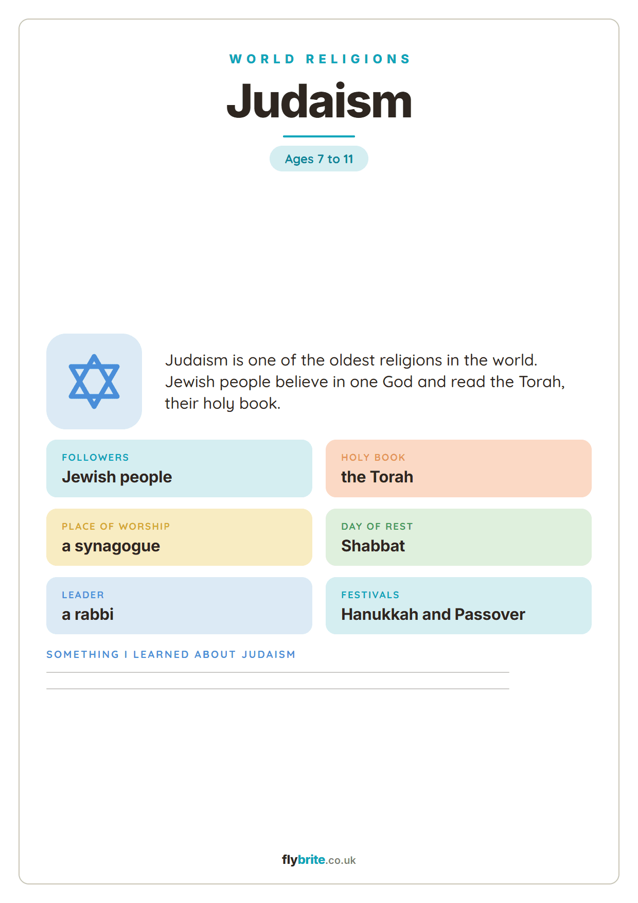 Judaism printable preview