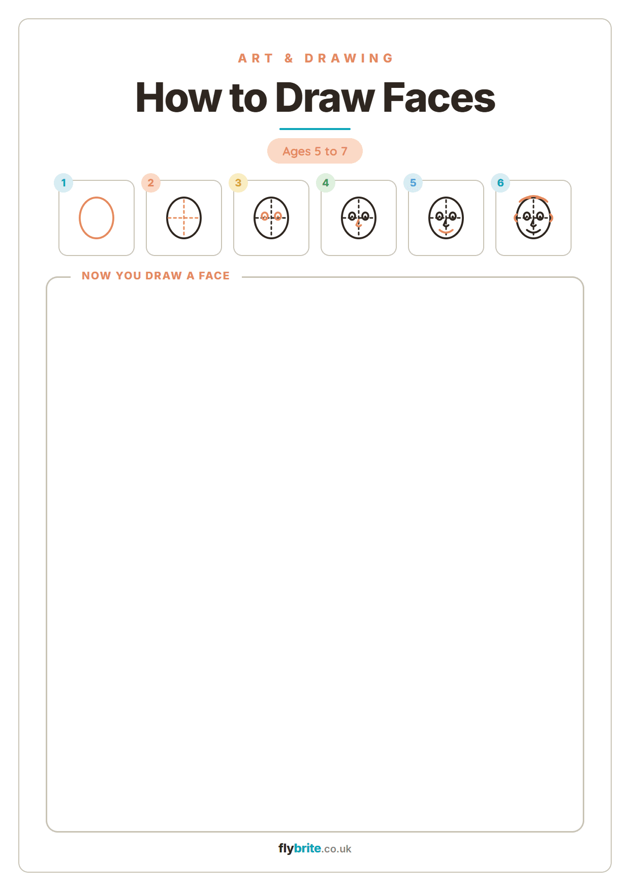 How to Draw Faces printable preview
