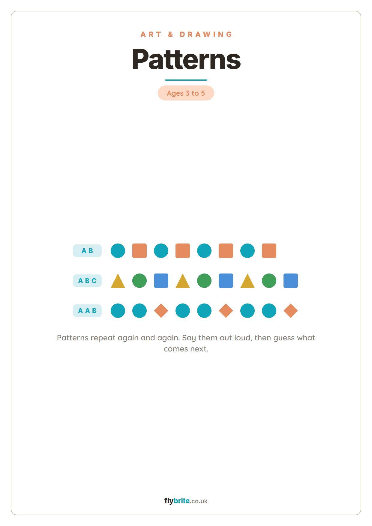 Patterns printable preview