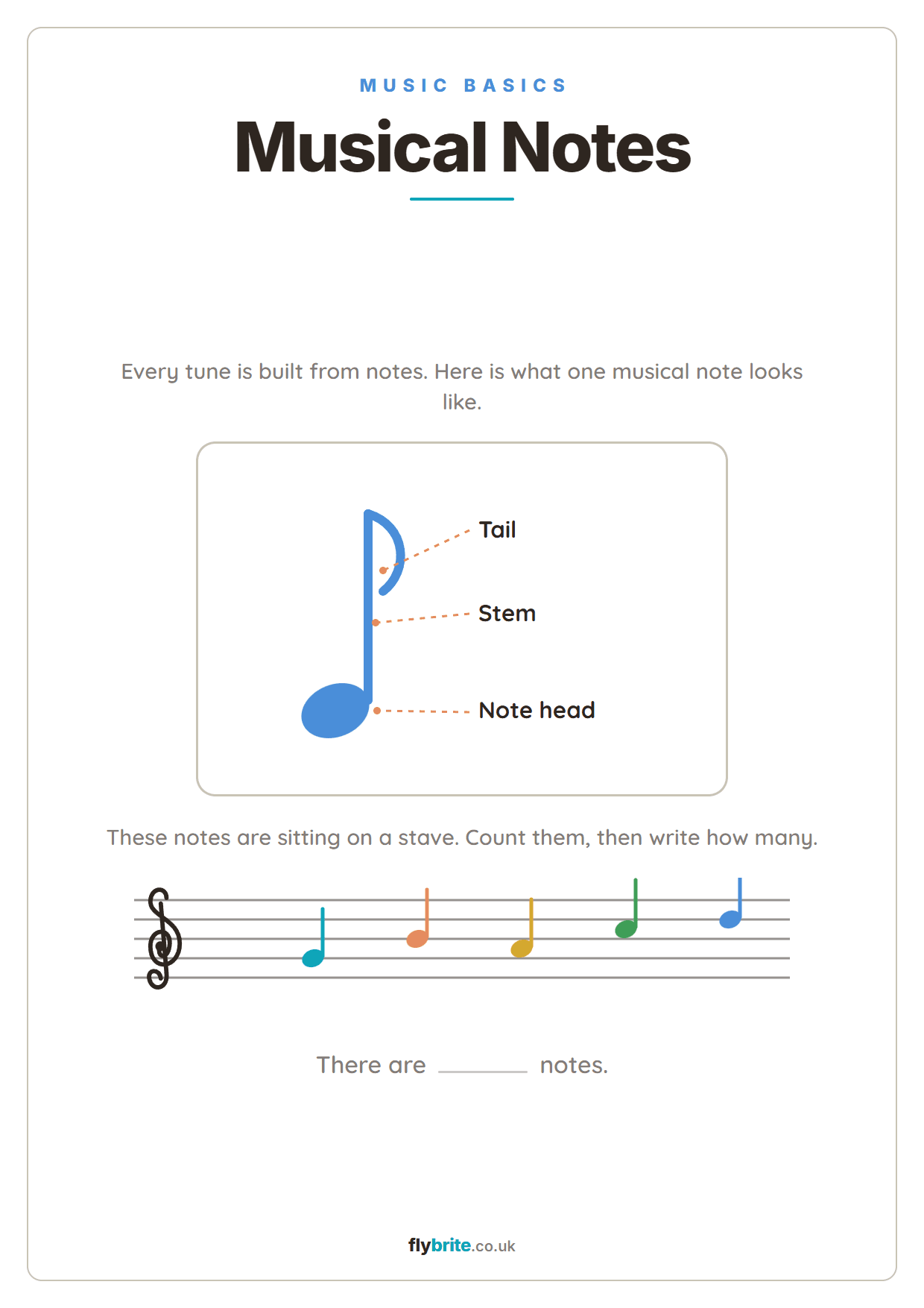 Musical Notes printable preview