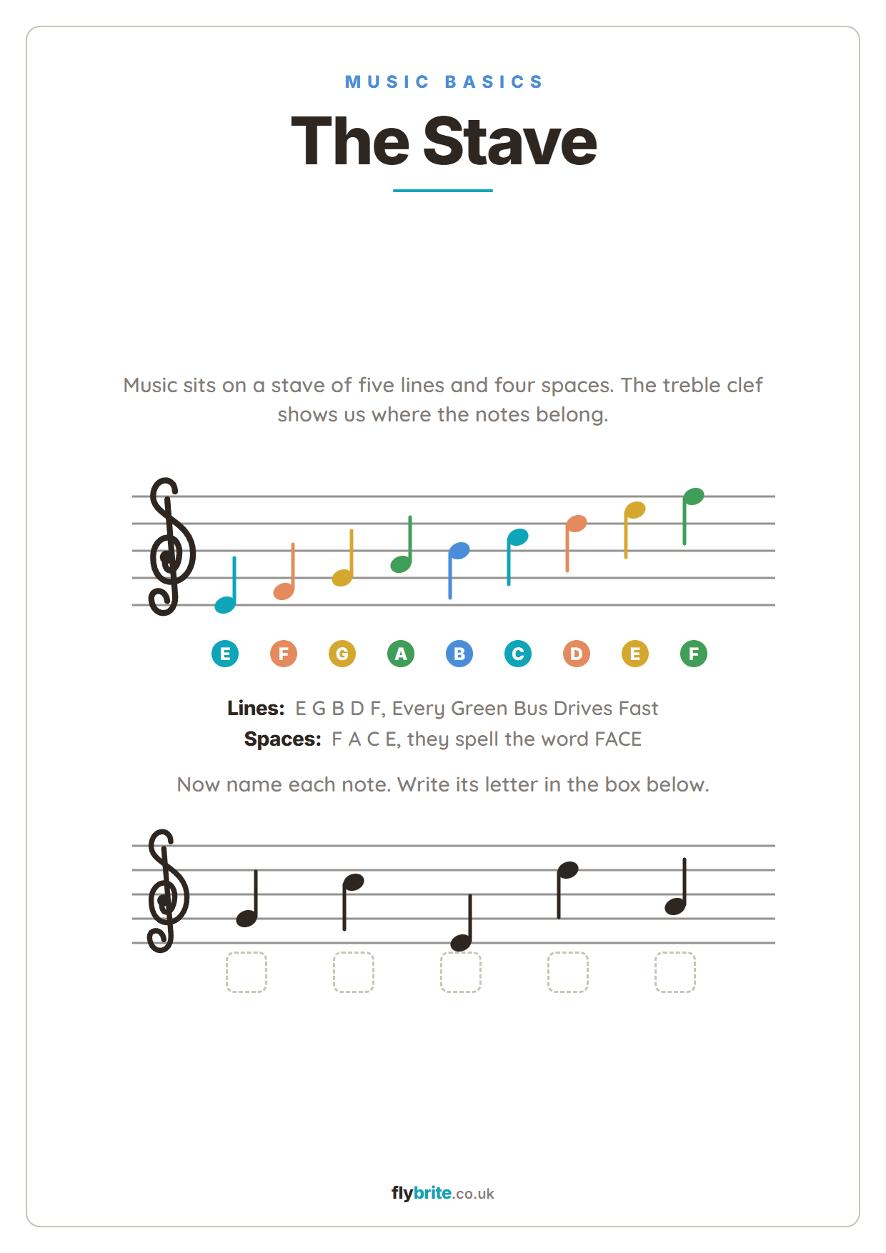 The Stave printable preview