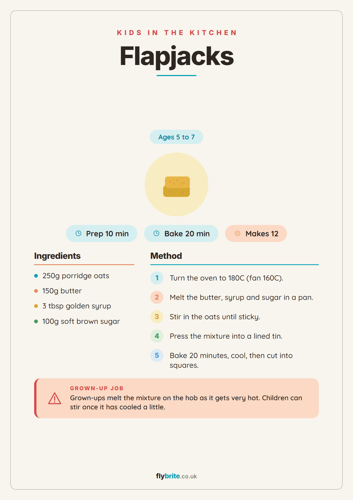 Flapjacks printable preview