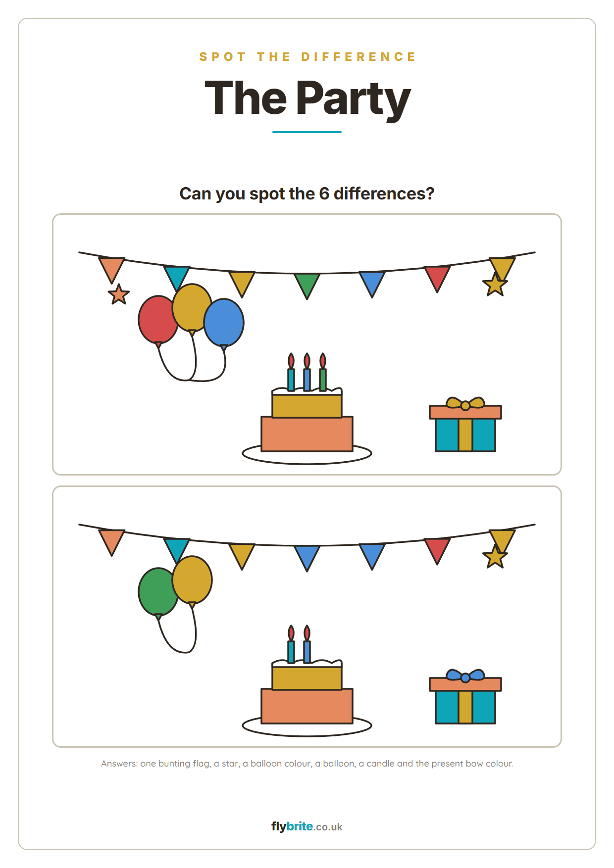 The Party printable preview