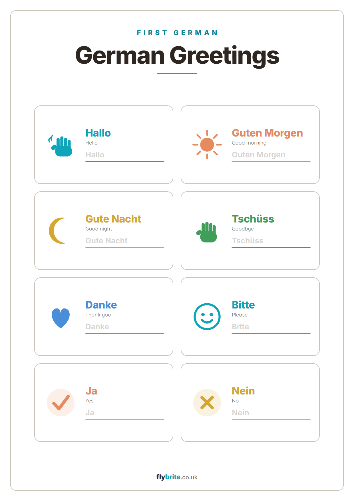 German Greetings printable preview