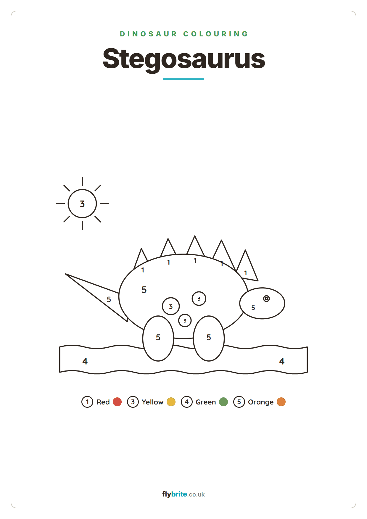 Stegosaurus printable preview