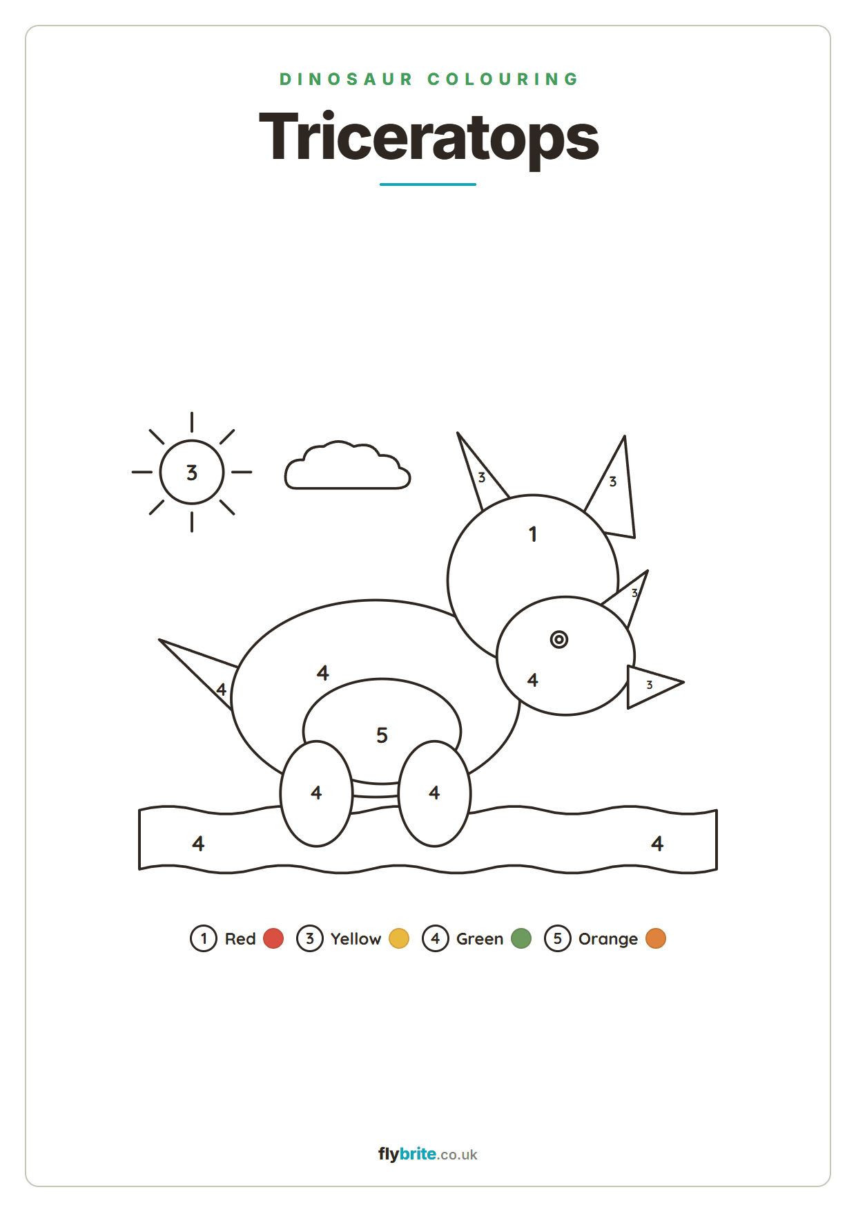 Triceratops printable preview
