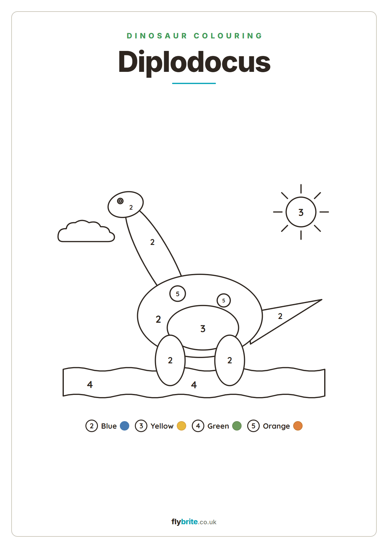 Diplodocus printable preview