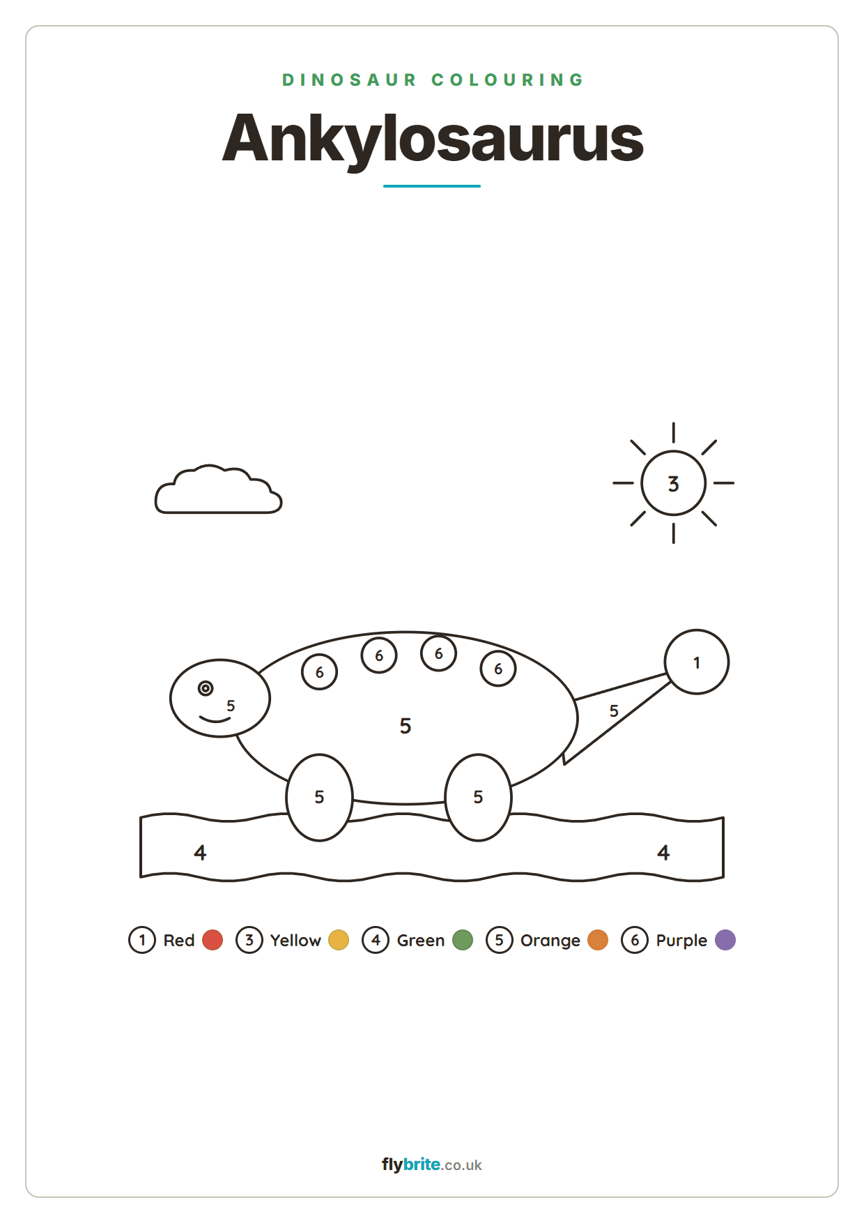 Ankylosaurus printable preview