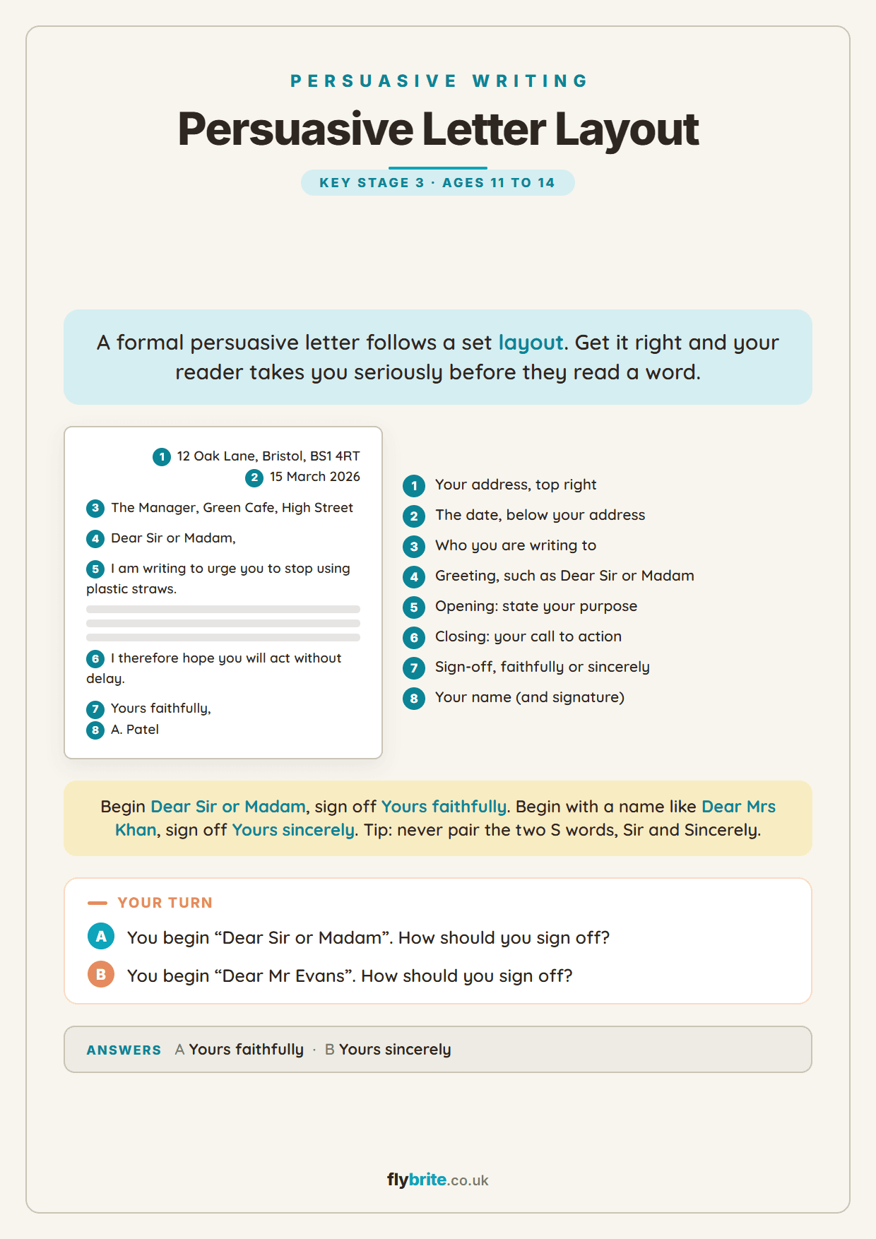 Persuasive Letter Layout printable preview