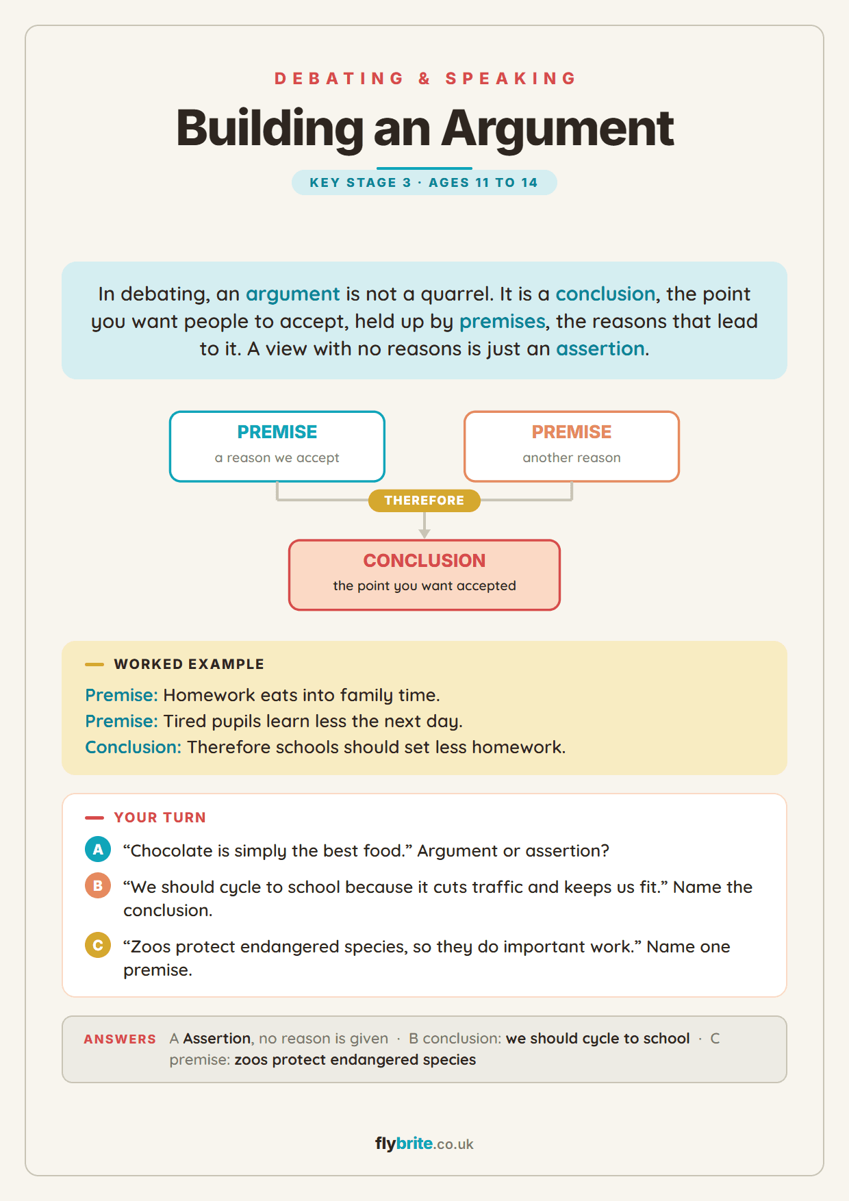 Building an Argument printable preview