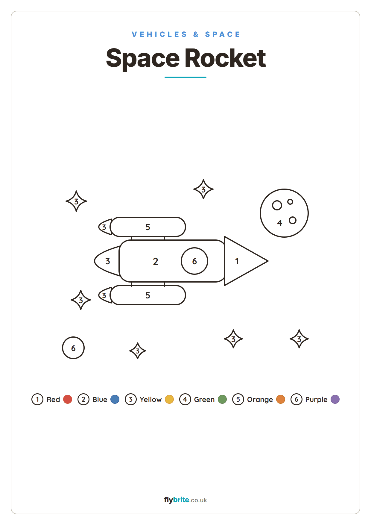 Space Rocket printable preview